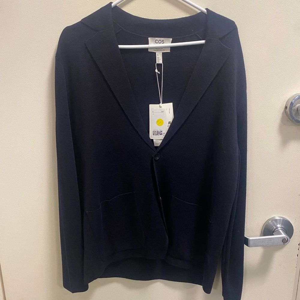 COS Navy Mens Cardigan